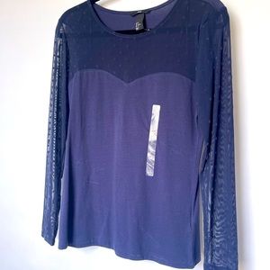 Pretty blue lace dressy top